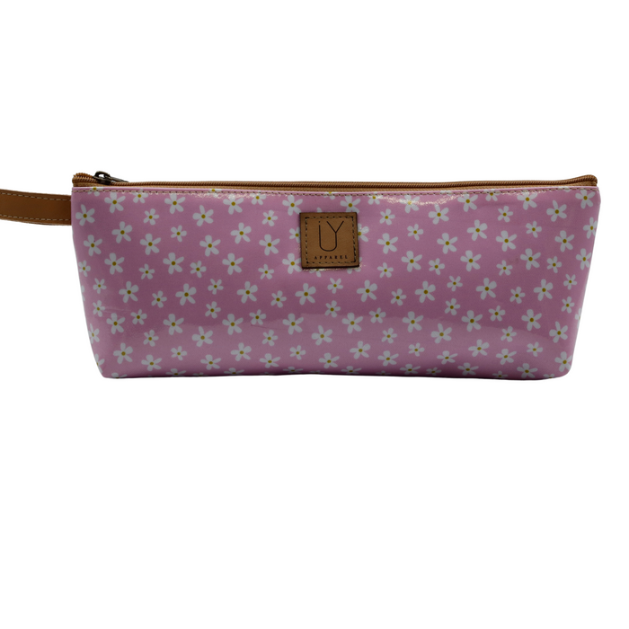 1 Zip Pencil Case - Pink Daisy