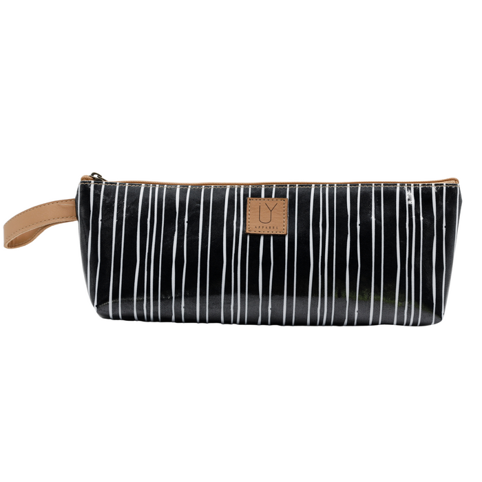 1 Zip Pencil Case - Stripe Black and White