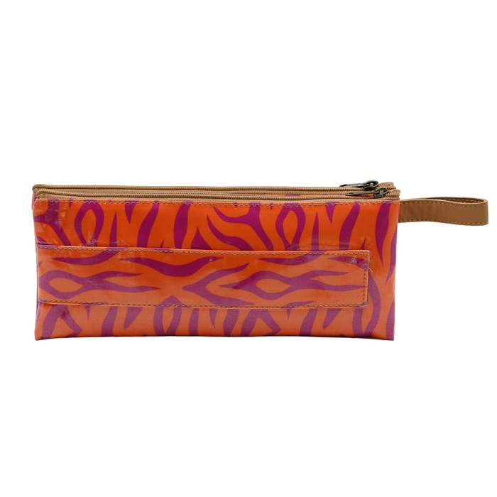 3 Zip Pencil Case - Tangerine Tiger