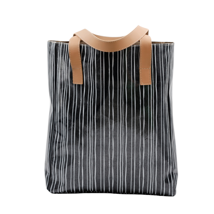 Campus Tote - Stripe Black and White