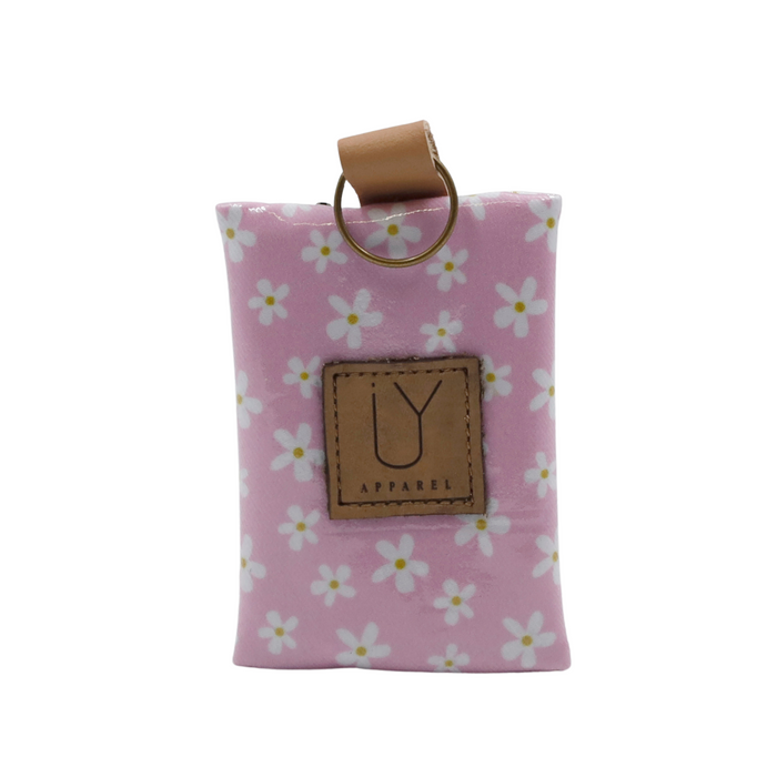 Keyring Pouch - Pink Daisy