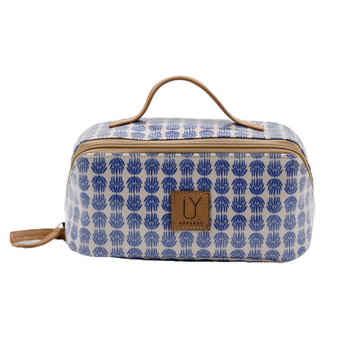 Large Cosmetic Bag - Protea Blue