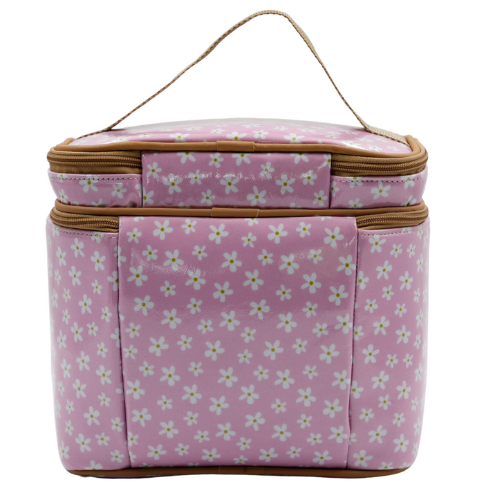 Stand Up Toiletry Bag - Pink Daisy