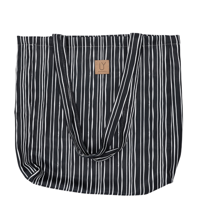 Cotton Tote - Stripe Black and White