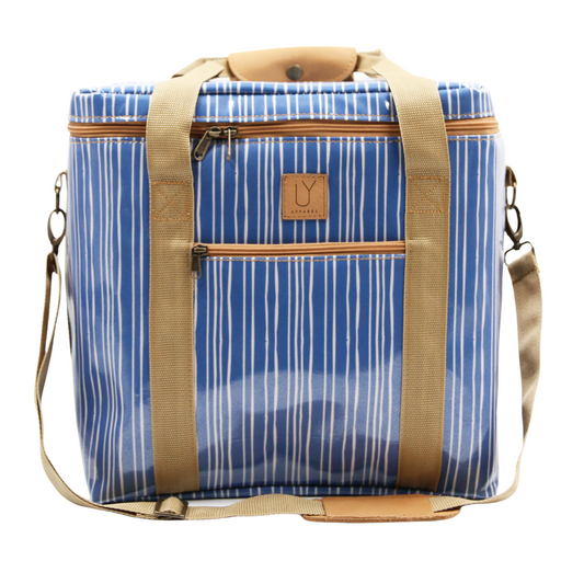 Striped cooler hot sale bag